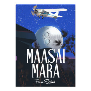 Impression Photo Affiche de safari pour le Massai Mara, Kenya !