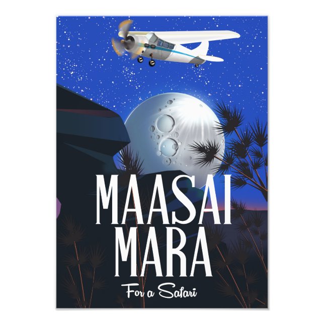 Impression Photo Affiche de safari pour le Massai Mara, Kenya ! (Devant)
