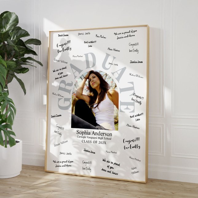 Impression Photo Affiche de signature de l'invité de diplôme (Créateur téléchargé)