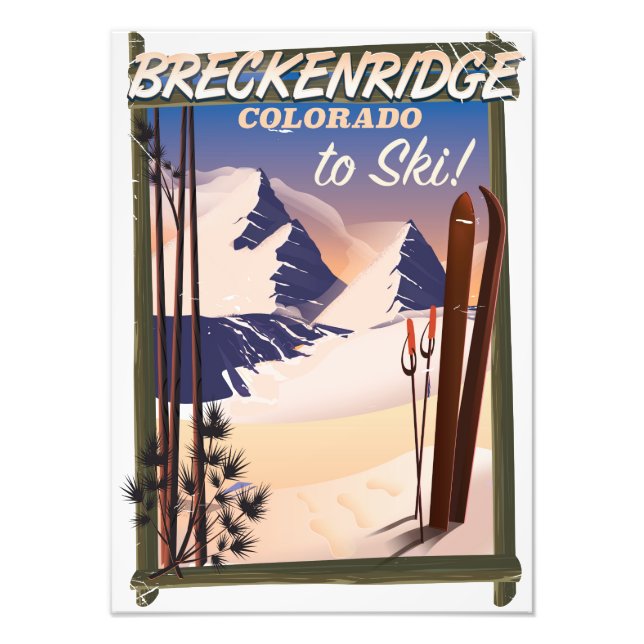 Impression Photo Affiche de ski de Breckenridge, Colorado (Devant)