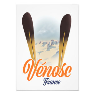 Impression Photo Affiche de ski de Vénosc, France