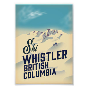 Impression Photo Affiche de ski de Whistler, Vancouver Colombie-Bri