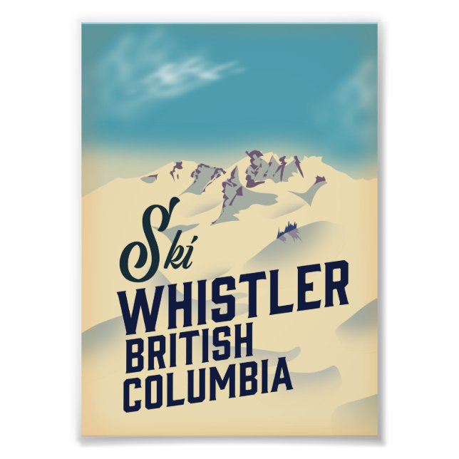 Impression Photo Affiche de ski de Whistler, Vancouver Colombie-Bri (Devant)