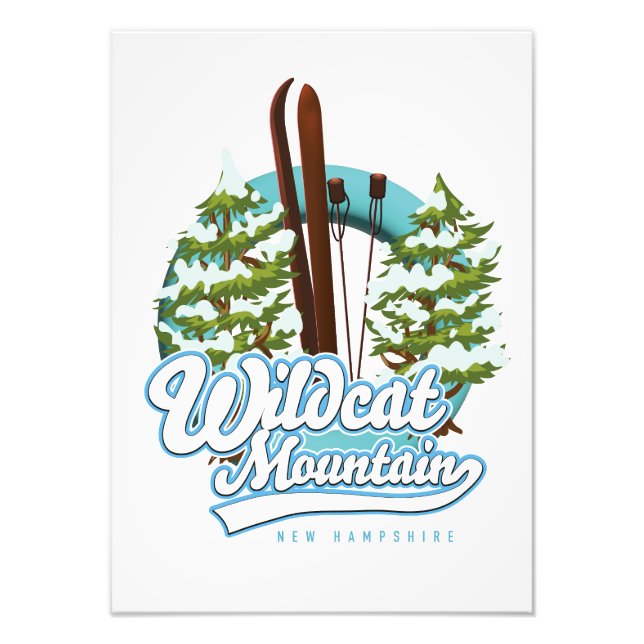 Impression Photo Affiche de ski de Wildcat Mountain New Hampshire (Devant)