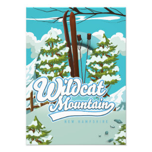 Impression Photo Affiche de ski de Wildcat Mountain New Hampshire