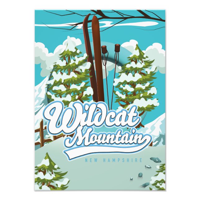 Impression Photo Affiche de ski de Wildcat Mountain New Hampshire (Devant)