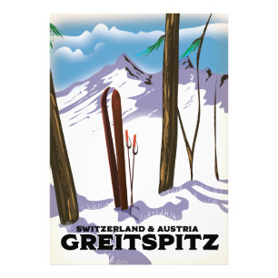Impression Photo Affiche de ski Greitspitz Suisse & Autriche
