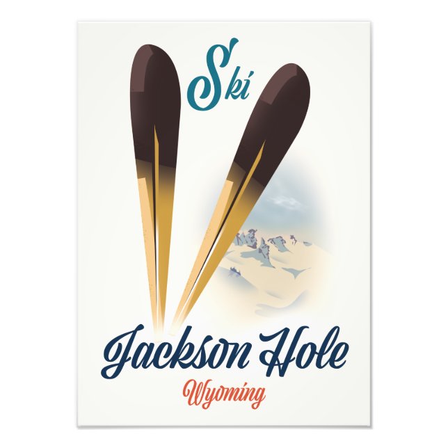 Impression Photo Affiche de ski Jackson Hole Wyoming (Devant)