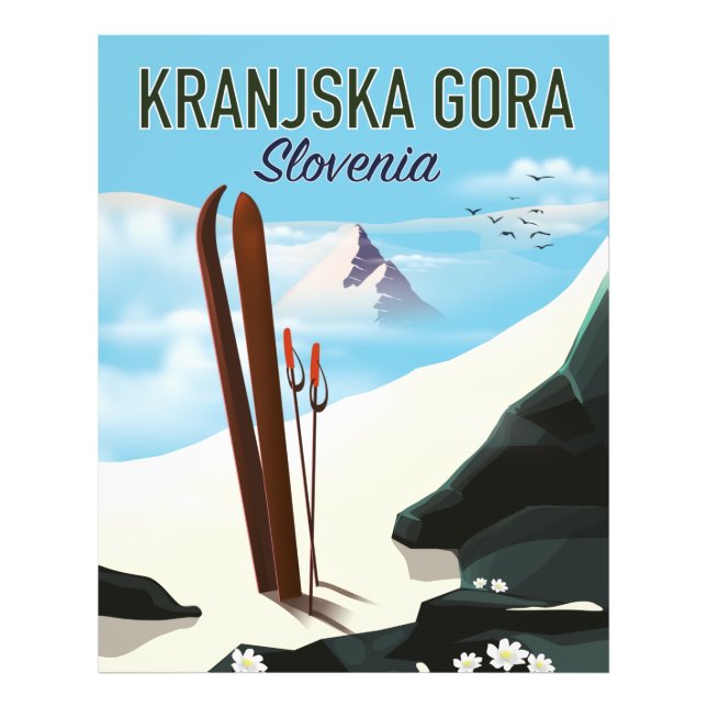 Impression Photo Affiche de ski Kranjska Gora Slovénie (Devant)