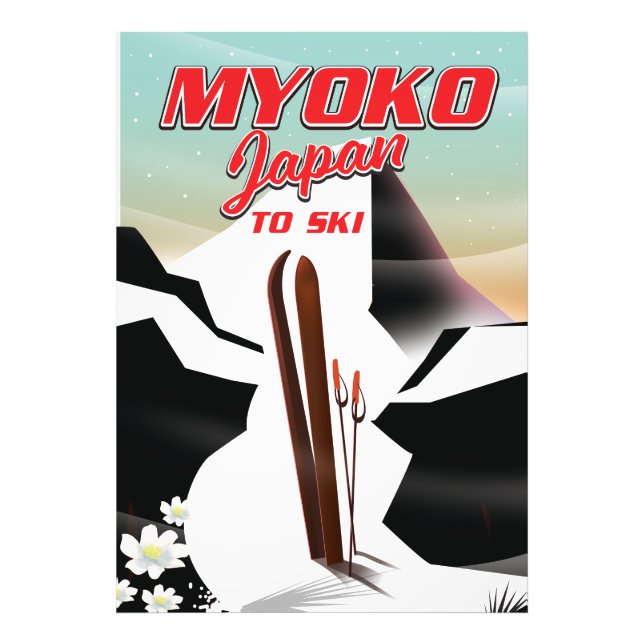 Impression Photo affiche de ski myoko japon (Devant)