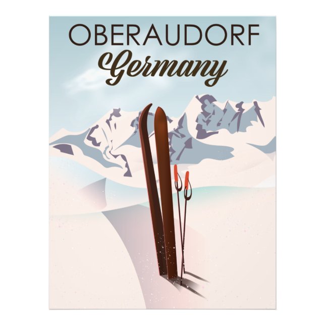 Impression Photo Affiche de ski Oberaudorf Allemagne (Devant)