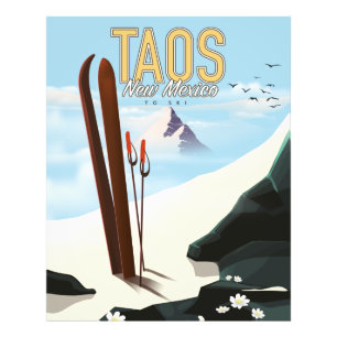 Impression Photo Affiche de ski Taos Nouveau-Mexique