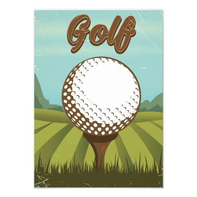 Impression Photo Affiche de style vintage golf (Devant)