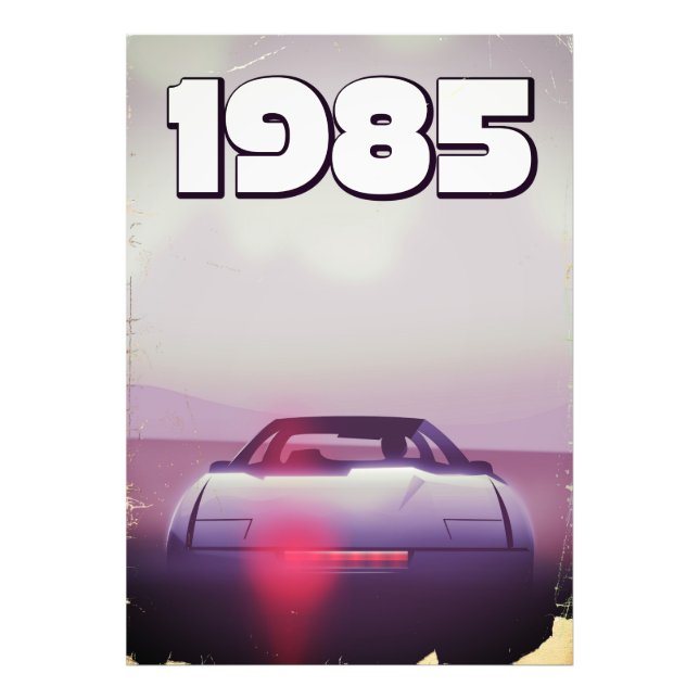 Impression Photo affiche de supercar vintage 1985 (Devant)