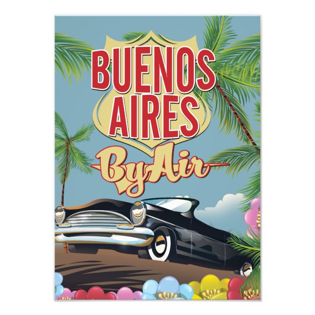 Impression Photo Affiche de vacances à Buenos Aires, Argentine (Devant)