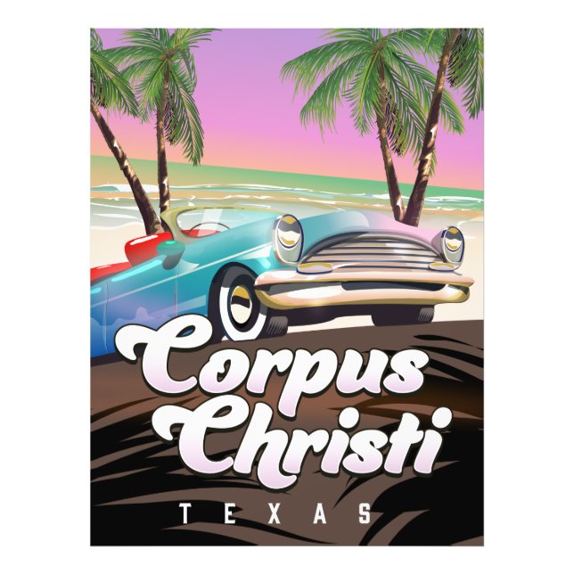 Impression Photo Affiche de vacances à Corpus Christi Texas (Devant)