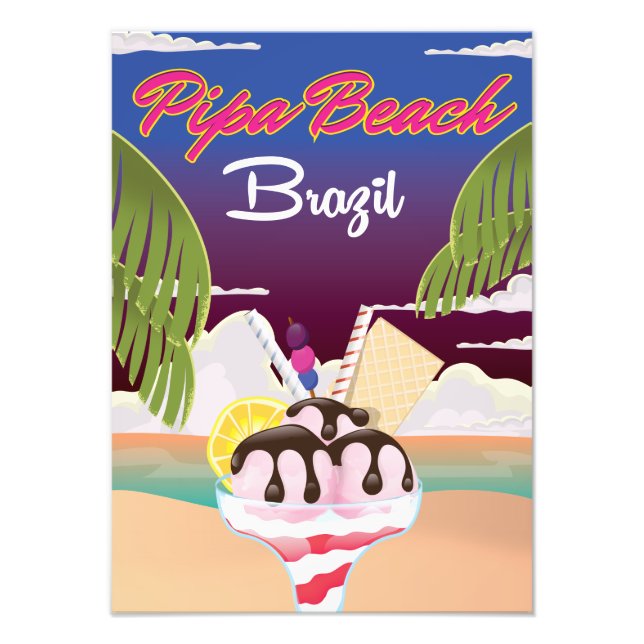 Impression Photo Affiche de vacances à Pipa Beach Brésil (Devant)