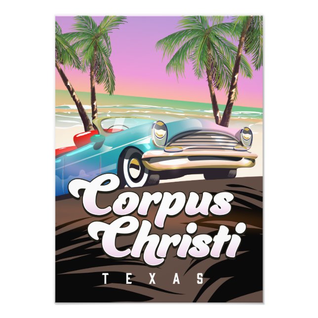 Impression Photo Affiche de vacances Corpus Christi Texas (Devant)