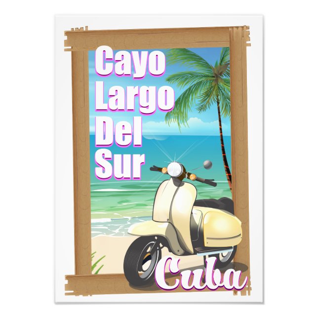 Impression Photo Affiche de vacances cubaines à Cayo Largo del Sur (Devant)