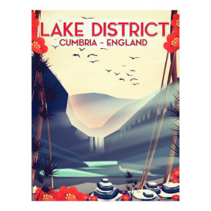 Impression Photo Affiche de vacances du Lake District Cumbria