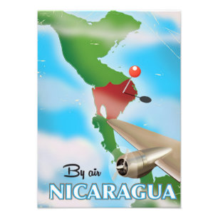 Impression Photo Affiche de vacances Nicaragua By Air