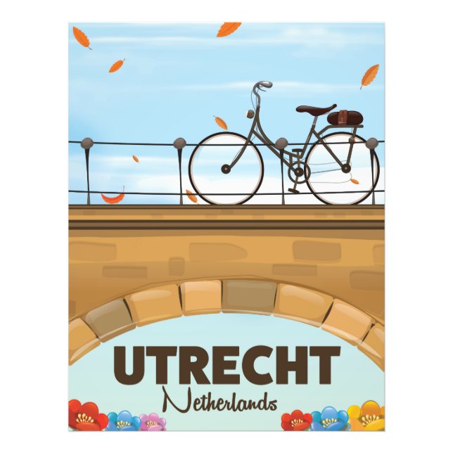 Impression Photo Affiche de vacances Utrecht Pays-Bas. (Devant)