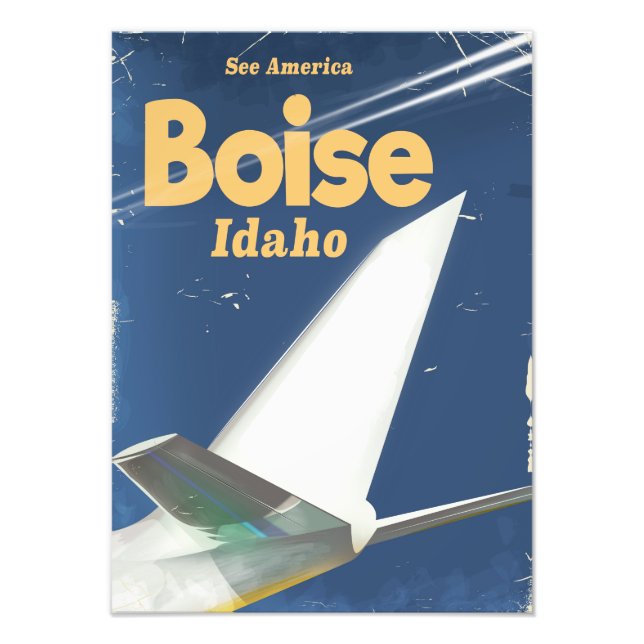 Impression Photo Affiche de vol Boise Idaho (Devant)