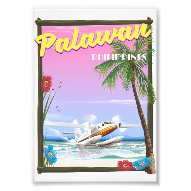 Impression Photo Affiche de vol pour Palawan Philippines (Devant)