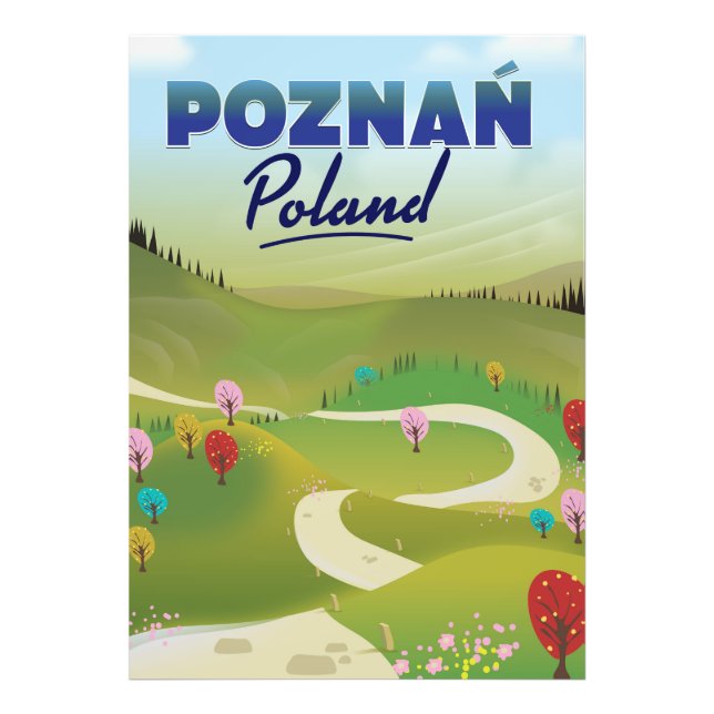 Impression Photo Affiche de voyage à Poznań Pologne. (Devant)