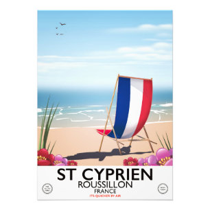 Impression Photo Affiche de voyage à St Cyprien, Roussillon France