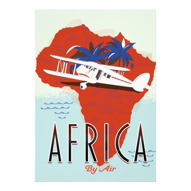 Impression Photo Affiche de voyage Africa By Air (Devant)