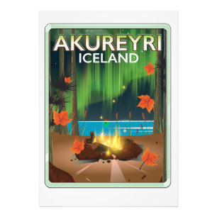 Impression Photo Affiche de voyage Akureyri Islande