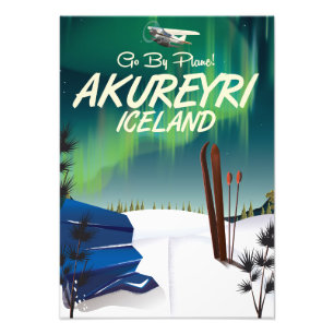 Impression Photo Affiche de voyage Akureyri Islande
