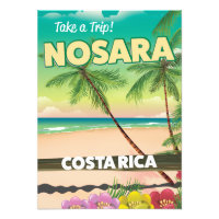 Affiche de voyage au Costa Rica à Nosara