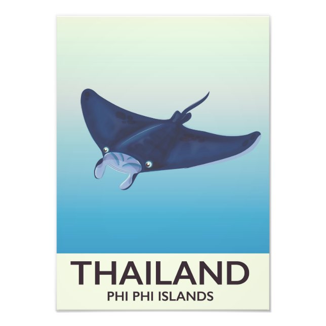 Impression Photo Affiche de voyage aux îles Phi Phi en Thaïlande (Devant)