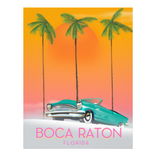Impression Photo Affiche de voyage Boca Raton Floride.