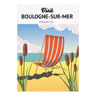 Impression Photo Affiche de voyage Boulogne-sur-Mer France