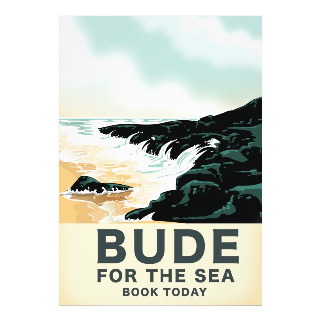 Impression Photo Affiche de voyage Bude Cornwall (Devant)
