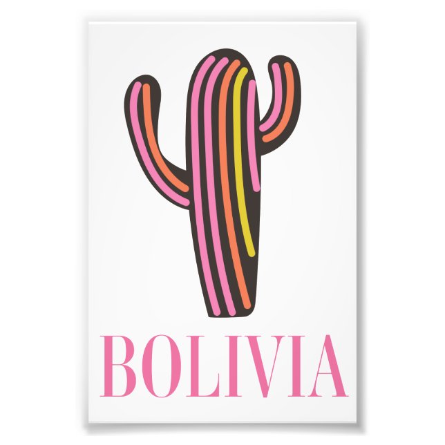 Impression Photo Affiche de voyage cactus bolivie (Devant)