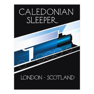 Impression Photo Affiche de voyage Caledonian Sleeper Londres Ecoss