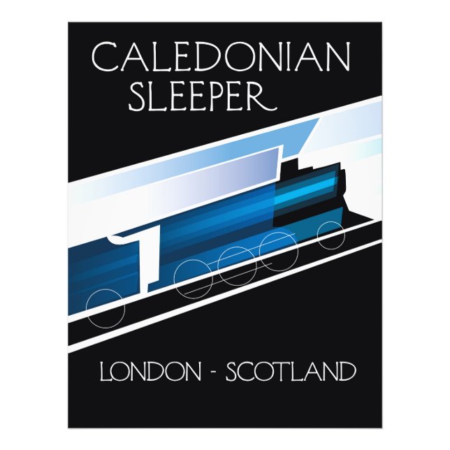 Impression Photo Affiche de voyage Caledonian Sleeper Londres Ecoss (Devant)