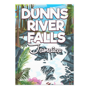 Impression Photo Affiche de voyage Chutes de la rivière Dunn Jamaïq