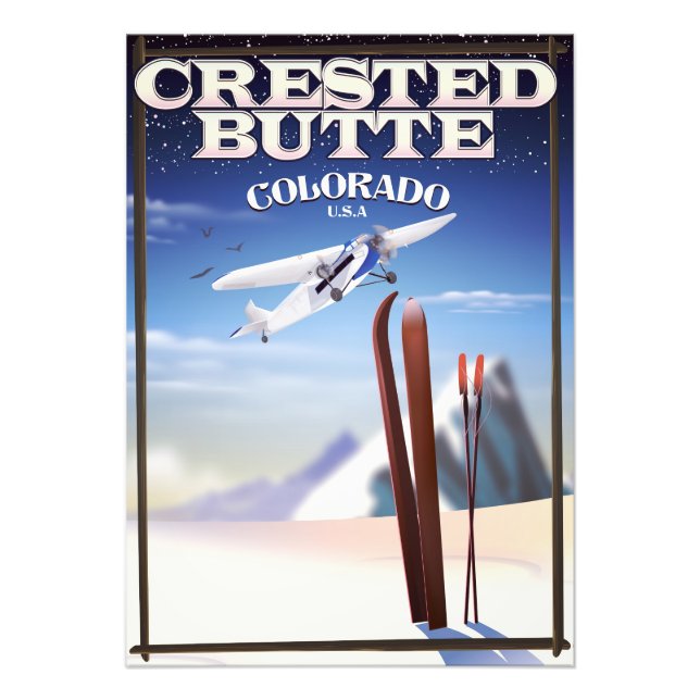 Impression Photo Affiche de voyage Crested Butte Colorado (Devant)