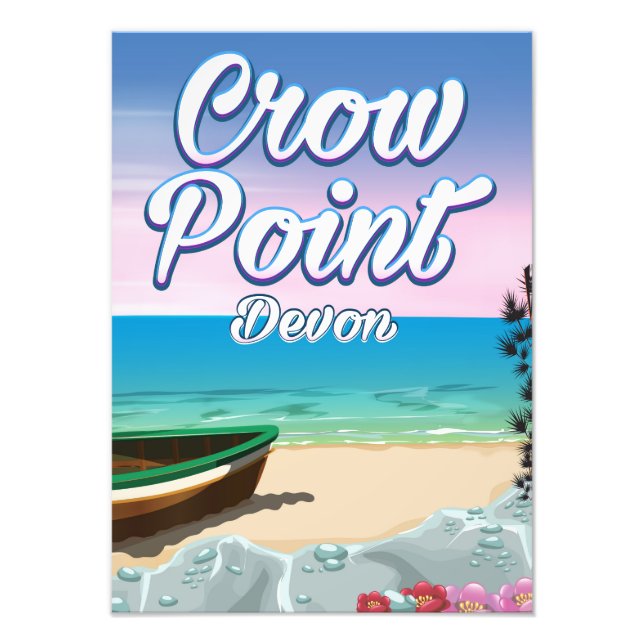 Impression Photo Affiche de voyage Crow Point, Devon (Devant)
