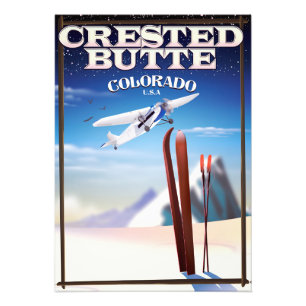 Impression Photo Affiche de voyage de Crested Butte Colorado