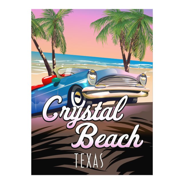 Impression Photo affiche de voyage de Crystal Beach Texas (Devant)