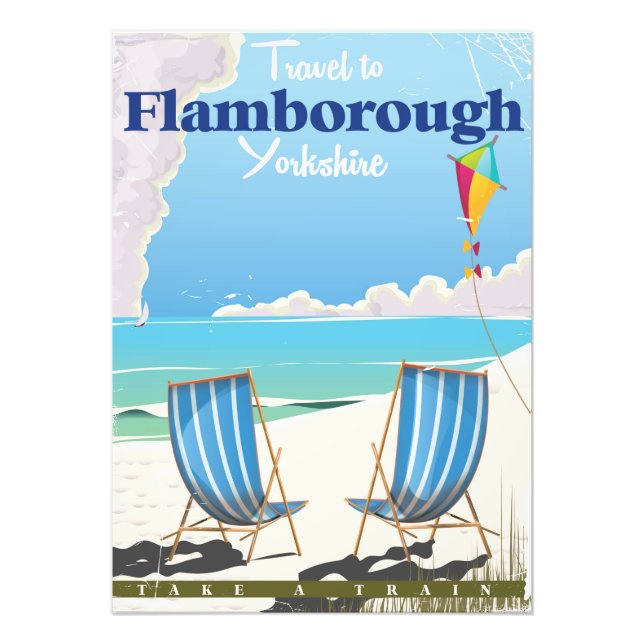 Impression Photo Affiche de voyage de Flamborough Yorkshire (Devant)