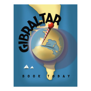 Impression Photo Affiche de voyage de Gibraltar
