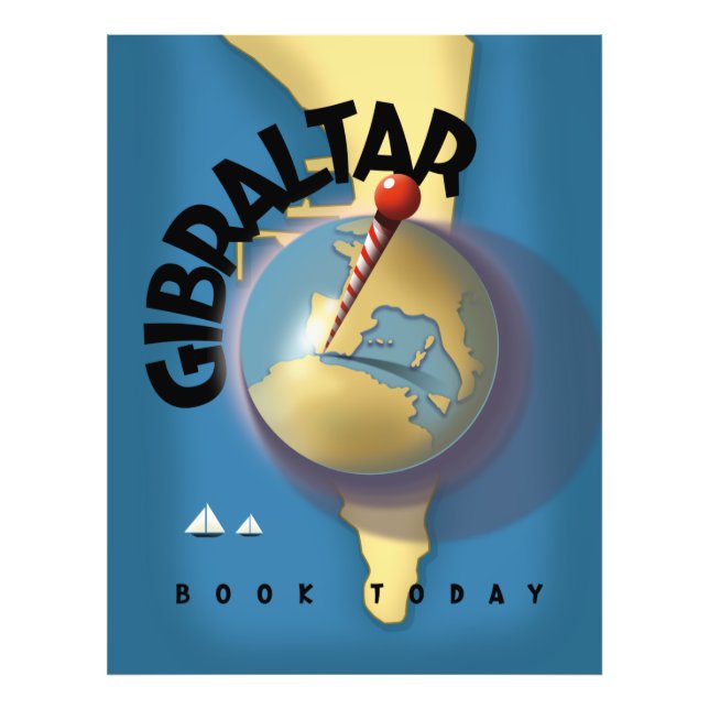 Impression Photo Affiche de voyage de Gibraltar (Devant)