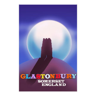 Impression Photo Affiche de voyage de Glastonbury Tor Somerset